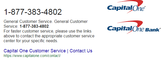 capital one phone number to pay bill